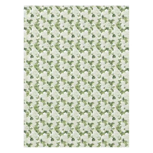 Nappe en coton Hydrangea blanche (Devant)