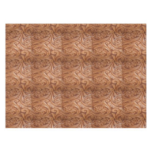 Nappe en cuir usinée occidentale d'impression