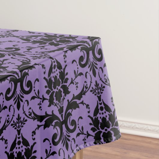 Nappe en Damas lavande et noir (In Situ)