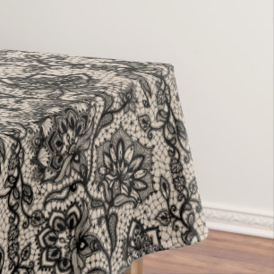 Nappe en dentelle noire Faux