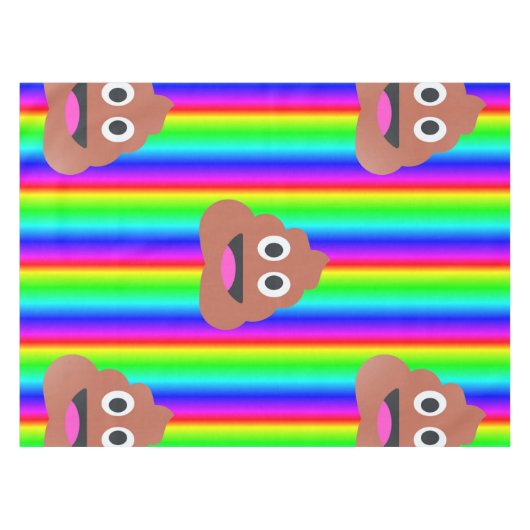 nappe en tissu émoji de table arc-en-ciel (Devant (Horizontal))