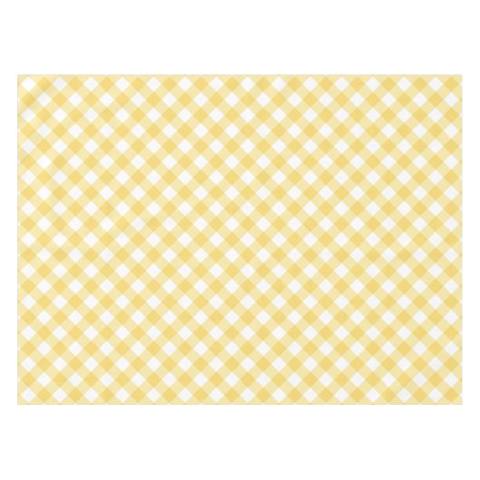 Nappe En vichy Jaune Et Blanc Motif Plaid (Devant (Horizontal))