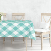 Nappe En vichy turquoise à grande échelle