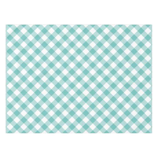Nappe En vichy turquoise à grande échelle (Devant (Horizontal))