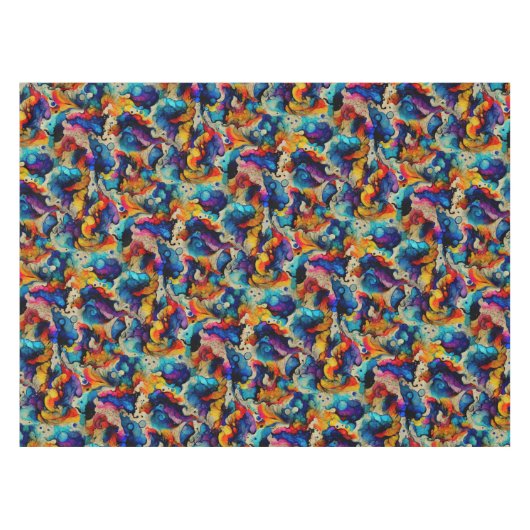 Nappe Encre liquide colorée Abstraction (Devant (Horizontal))