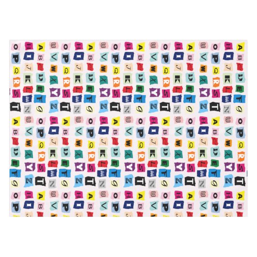 Nappe Enfants Alphabet ABCs Plaisirs multicolores (Devant (Horizontal))