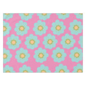 Nappe Énorme Fleurs Hippie Bleues (Devant (Horizontal))