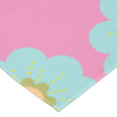 Nappe Énorme Fleurs Hippie Bleues (Angle)