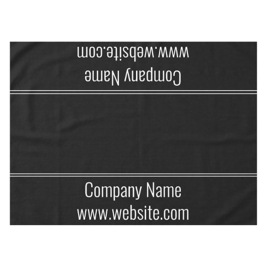 Nappe Entreprise Noir Blanc Nom de la société Modèle de  (Devant (Horizontal))
