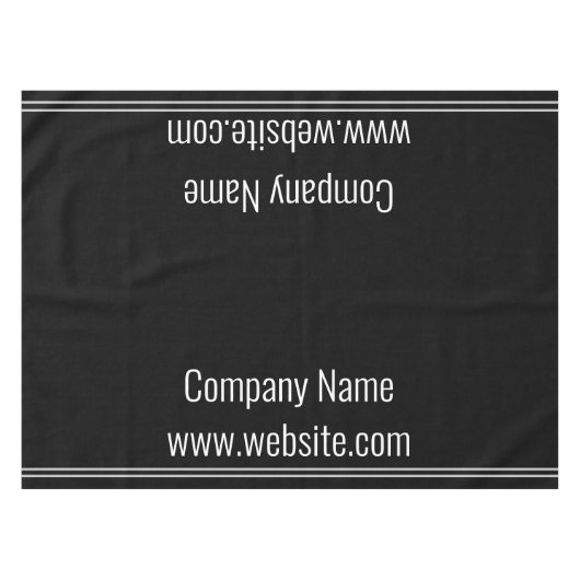 Nappe Entreprise Noir et Blanc Nom Modèle (Devant (Horizontal))