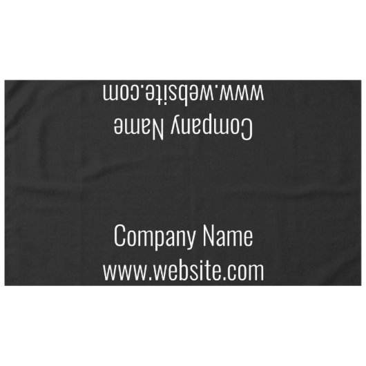 Nappe Entreprise Noir et Blanc Nom Site Web Texte (Devant (Horizontal))