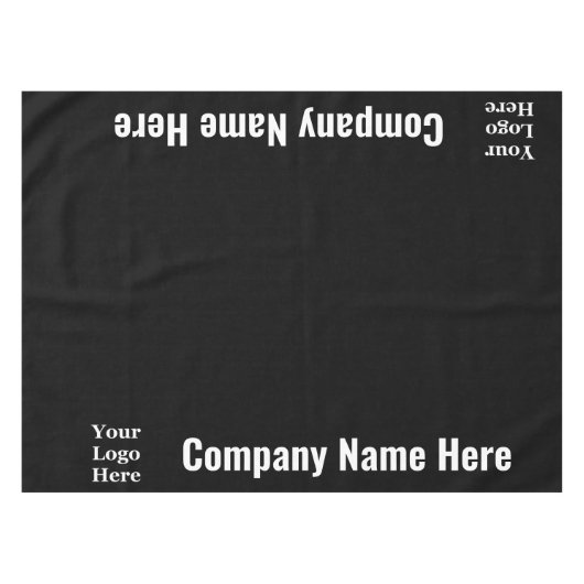 Nappe Entreprise Noir et Blanc Nom Votre logo (Devant (Horizontal))
