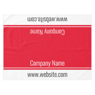 Nappe Entreprise Rouge et Blanc Nom Site Web Texte
