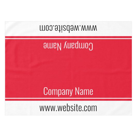 Nappe Entreprise Rouge et Blanc Nom Site Web Texte (Devant (Horizontal))