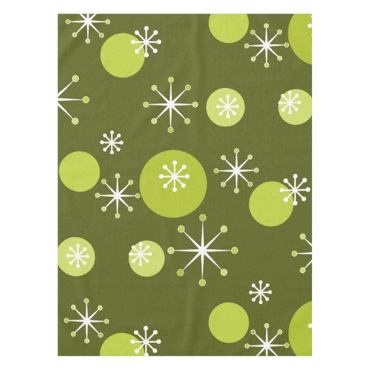 Nappe Époque atomique Starburts Olive Green (Devant)