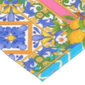 Nappe Été, Carreaux siciliens, agrumes, citrons Méditerr (Angle)