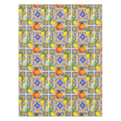 Nappe Été, Carreaux siciliens, agrumes, oranges, majolic (Devant)