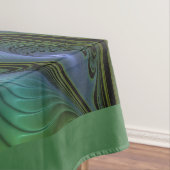 Nappe Etoile Abstraite, Bleu brillant Vert Or Fractal Ar (In Situ)