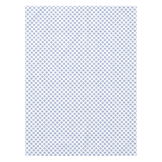 Nappe Étoile bleue de David sur blanc (Devant)