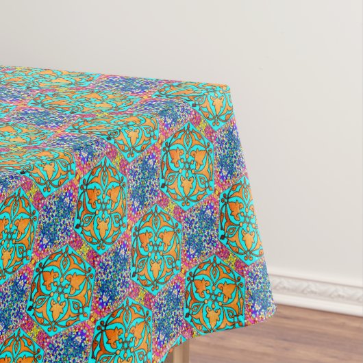 Nappe Étoile de David Turquoise fine (In Situ)