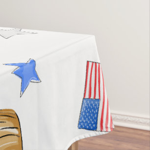 Nappe Étoile du drapeau patriotique rouge blanc bleu