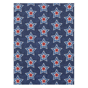 Nappe Étoile rouge, blanche et bleue scintillante du 4 j