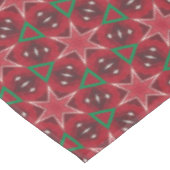 Nappe Etoile rouge et Motif de Noël géométrique vert (Angle)