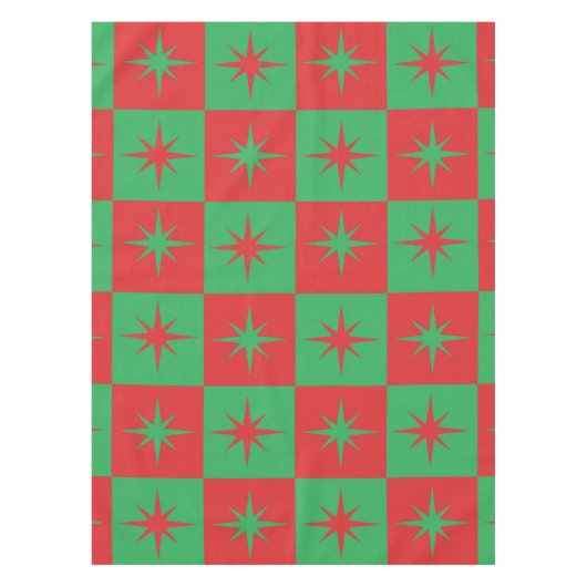Nappe Étoiles atomiques à carreaux rouges et verts pour (Devant)