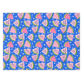 Nappe Étoiles de pastèque rose Fête d'été patriotique bl (Devant (Horizontal))