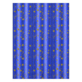 Nappe Étoiles d'or sur Noël bleu (Devant)