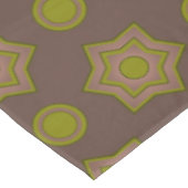 Nappe Étoiles et cercles en brun et vert (Angle)