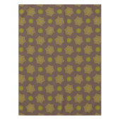 Nappe Étoiles et cercles en brun et vert (Devant)