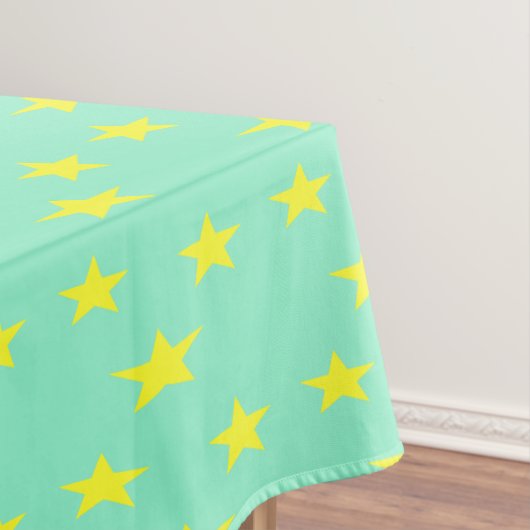 Nappe étoiles jaunes sur turquoise (In Situ)