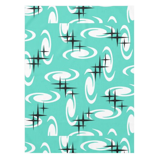 Nappe Étoiles Motif Turquoise (Devant)