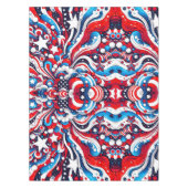 Nappe Étoiles rouges, blanches et bleues et rayures patr (Devant)
