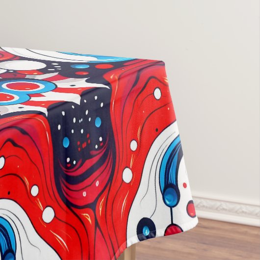 Nappe Étoiles rouges, blanches et bleues et rayures patr (In Situ)