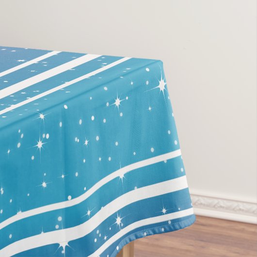 Nappe Étoiles simples sur fond dégradé bleu avec bandes (In Situ)