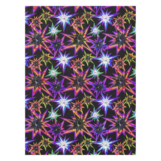 Nappe Étoiles sur noir. (Devant)