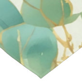 Nappe Eucalyptus Feuille Green et Gold Design (Angle)