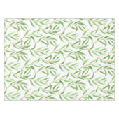 Nappe Eucalyptus motif aquarelle sur blanc (Devant (Horizontal))