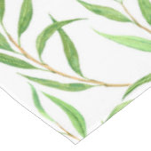 Nappe Eucalyptus motif aquarelle sur blanc (Angle)
