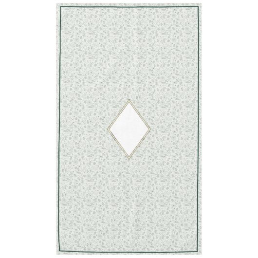 Nappe Eucalyptus Natural Christmas & Emerald Border Tabl (Devant)