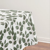 Nappe Eucalyptus Verdure Botanique Tendance Vert Blanc  (In Situ)