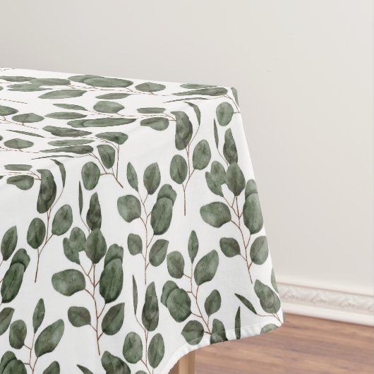 Nappe Eucalyptus Verdure Botanique Tendance Vert Blanc  (In Situ)