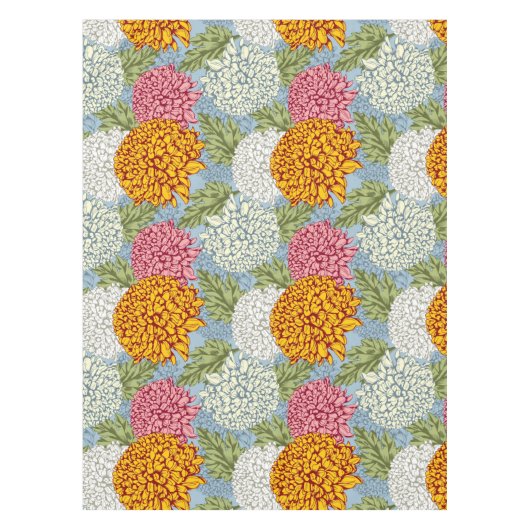 Nappe Excellent motif avec des chrysanthèmes (Devant)