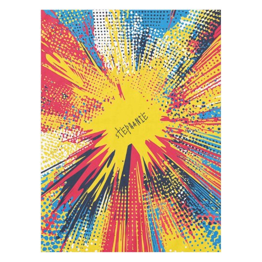 Nappe Explosion d'art pop de style comique (3) (Devant)