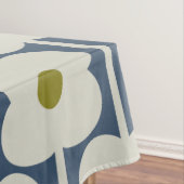 Nappe Eyelet à fleurs Abacus blanc et bleu (In Situ)