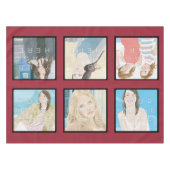 Nappe faite sur commande rouge de coton (Devant (Horizontal))