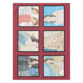 Nappe faite sur commande rouge de coton (Devant)