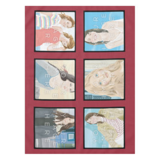 Nappe faite sur commande rouge de coton